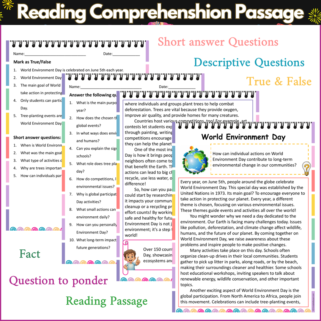 World Environment Day | Reading Comprehension Passage and Questions