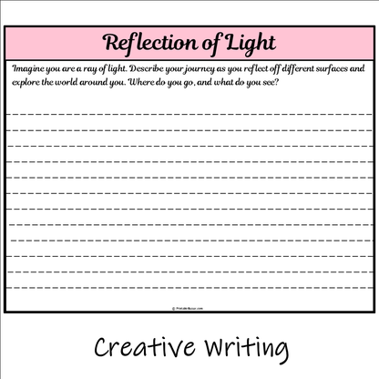 Reflection of Light | Main Idea and Supporting Details Reading Passage and Questions