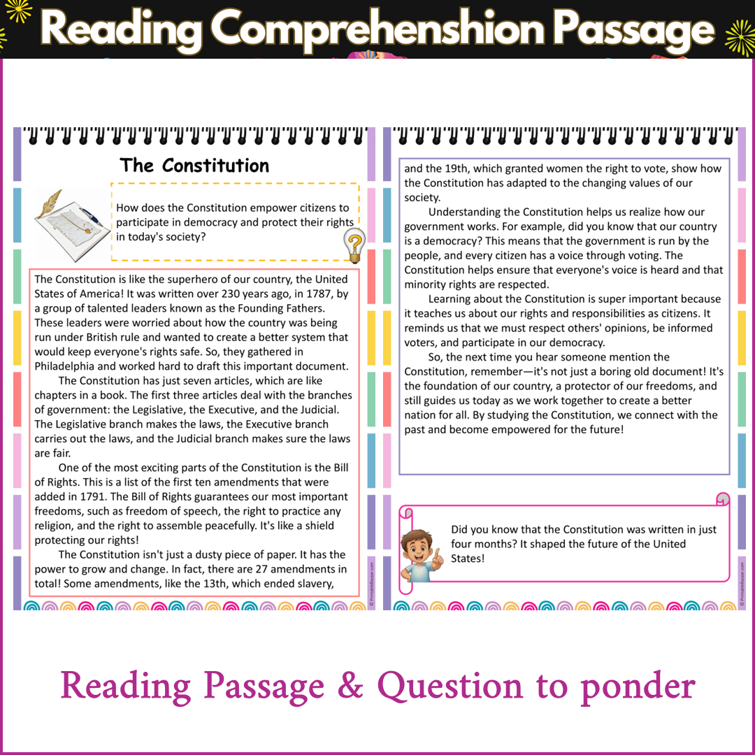 The Constitution | Reading Comprehension Passage and Questions