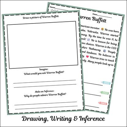 Warren Buffett | Short Reading Comprehension Creative Worksheet