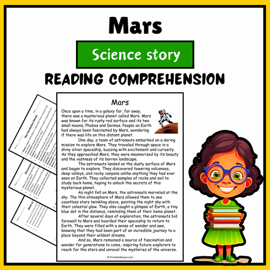 Mars | Science Story Reading Comprehension Activity