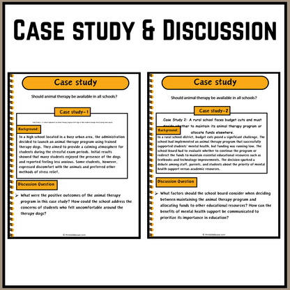 Should animal therapy be available in all schools? | Debate Case Study Worksheet