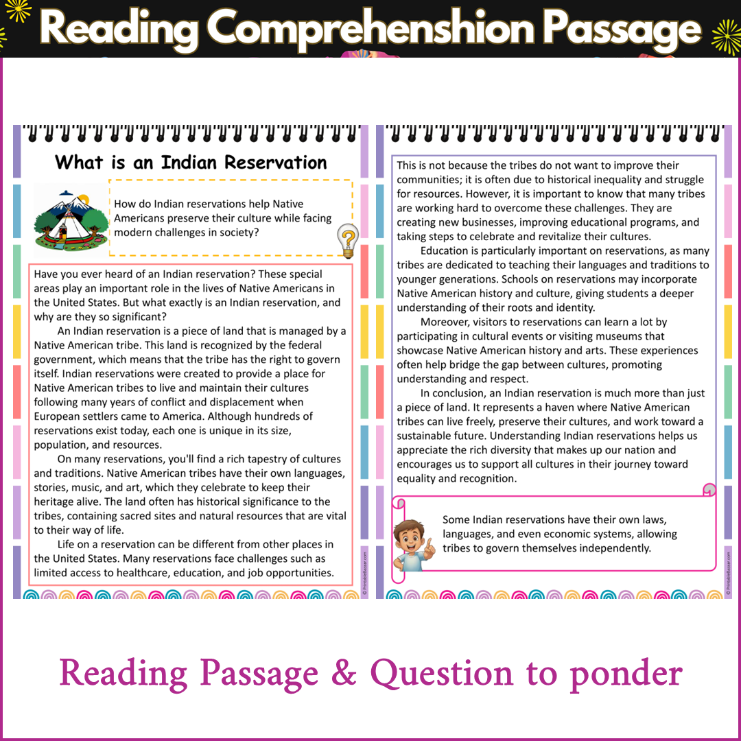 What is an Indian Reservation | Reading Comprehension Passage and Questions