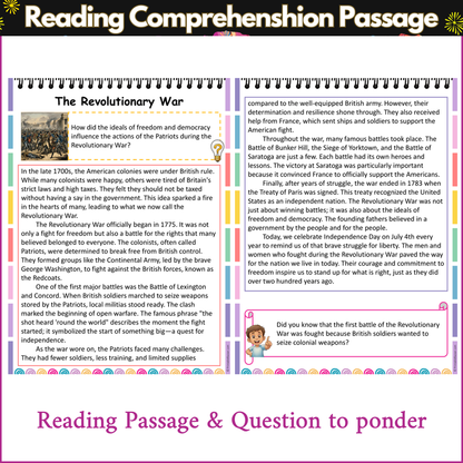 The Revolutionary War | Reading Comprehension Passage and Questions