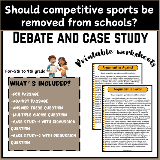 Should competitive sports be removed from schools? | Debate Case Study Worksheet