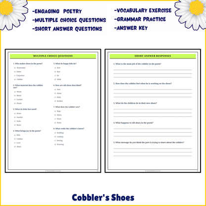 Cobbler's Shoes | Poem Grammar Worksheet Printable Activity