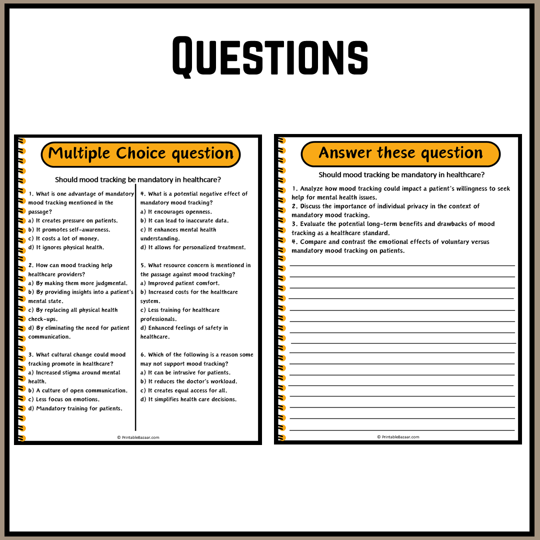 Should mood tracking be mandatory in healthcare? | Debate Case Study Worksheet