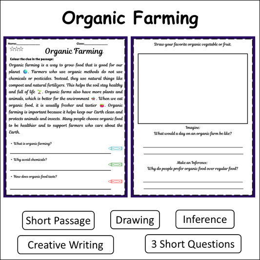 Organic Farming | Short Reading Comprehension Creative Worksheet