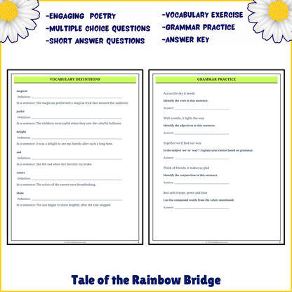 Tale of the Rainbow Bridge | Poem Grammar Worksheet Printable Activity