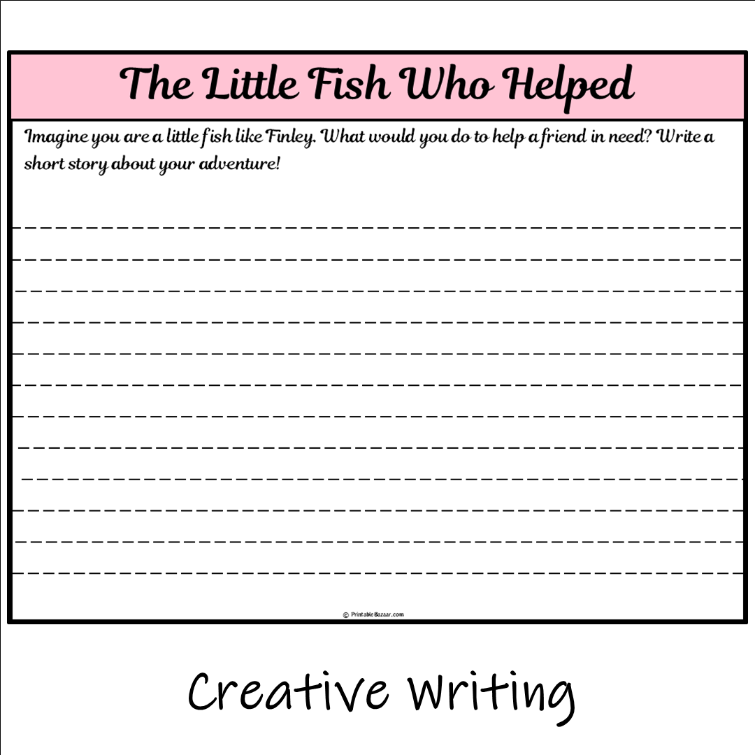 The Little Fish Who Helped | Main Idea and Supporting Details Reading Passage and Questions