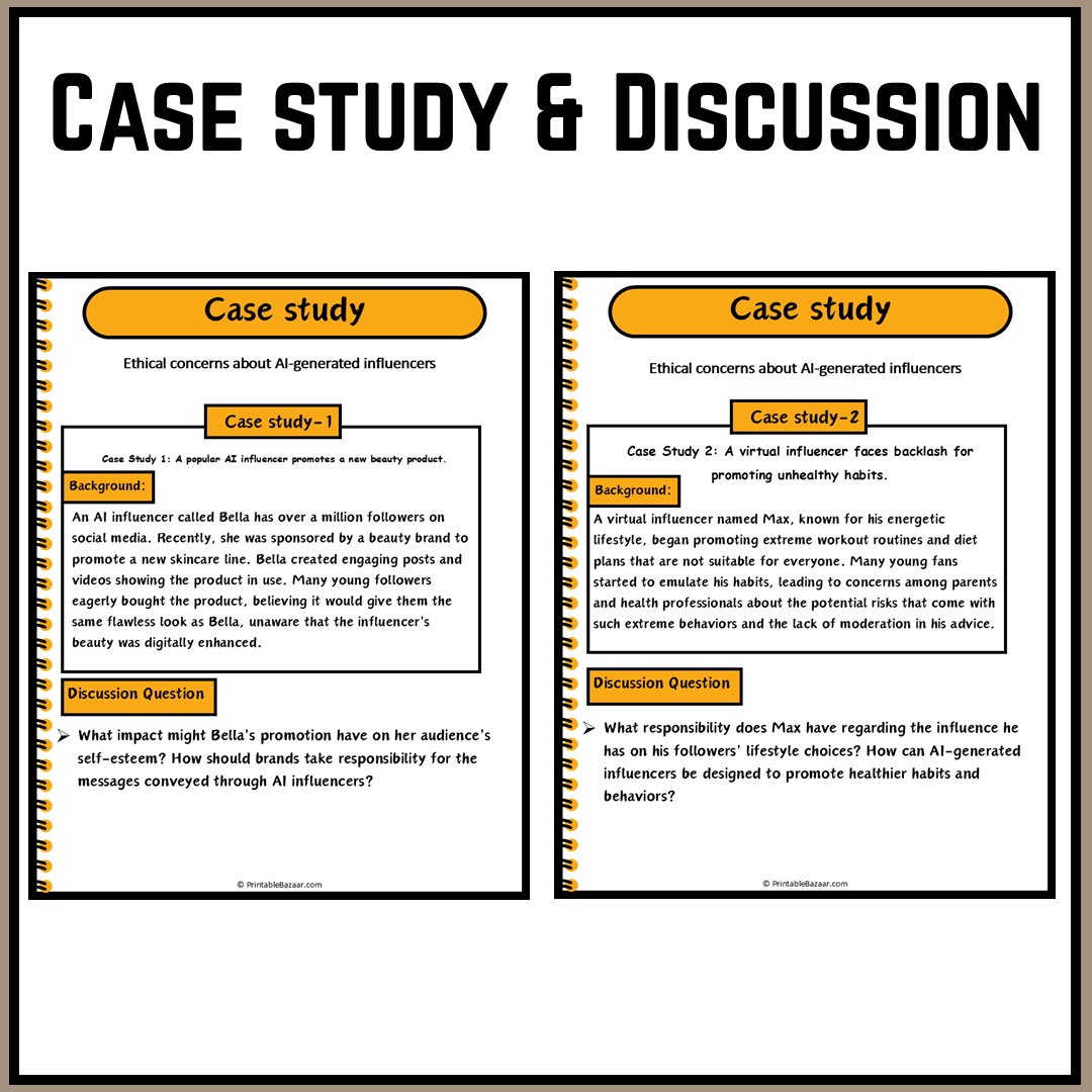 Ethical concerns about AI-generated influencers | Debate Case Study Worksheet