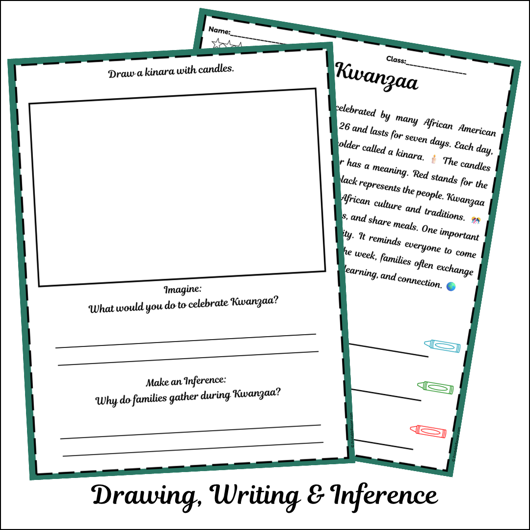 Kwanzaa | Short Reading Comprehension Creative Worksheet