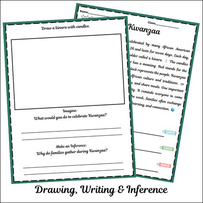 Kwanzaa | Short Reading Comprehension Creative Worksheet