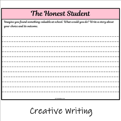 The Honest Student | Main Idea and Supporting Details Reading Passage and Questions