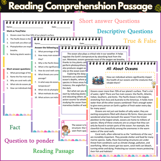 All About Oceans | Reading Comprehension Passage and Questions