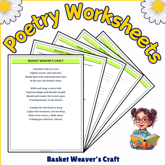 Basket Weaver's Craft | Poem Grammar Worksheet Printable Activity