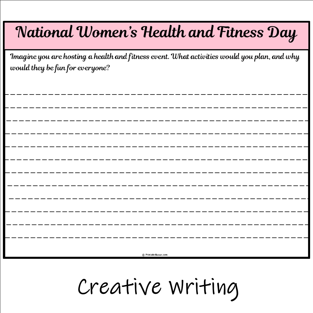 National Women’s Health and Fitness Day | Main Idea and Supporting Details Reading Passage and Questions