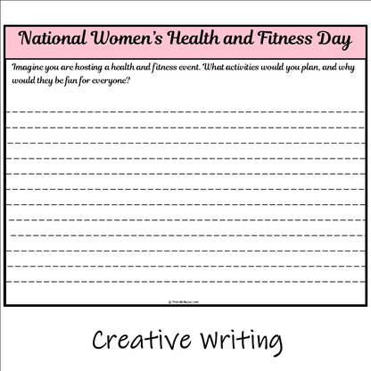 National Women’s Health and Fitness Day | Main Idea and Supporting Details Reading Passage and Questions