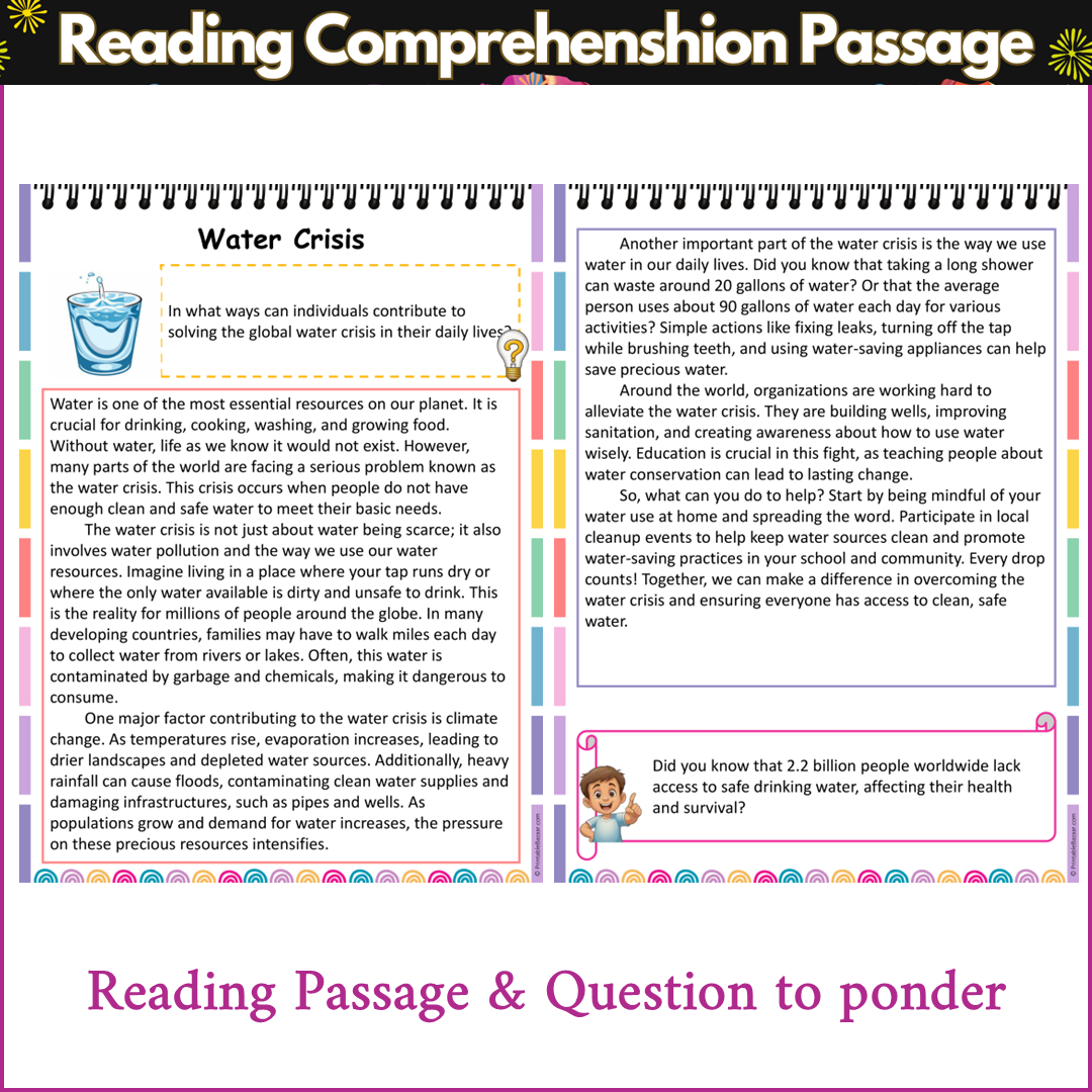 Water Crisis | Reading Comprehension Passage and Questions