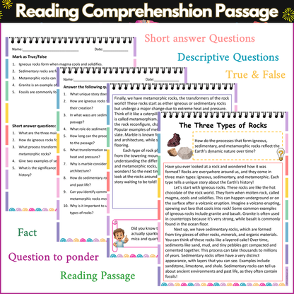 The Three Types of Rocks | Reading Comprehension Passage and Questions