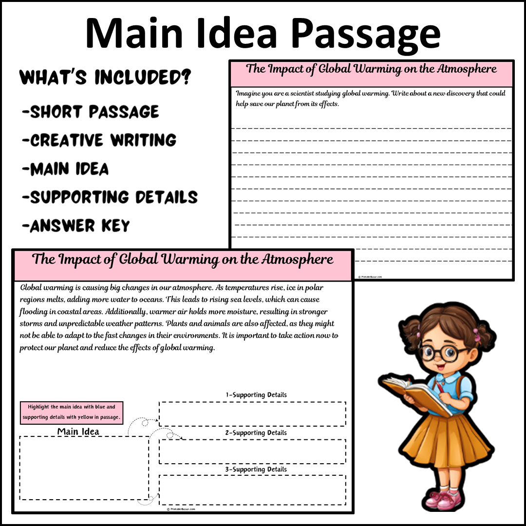 The Impact of Global Warming on the Atmosphere | Main Idea and Supporting Details Reading Passage and Questions