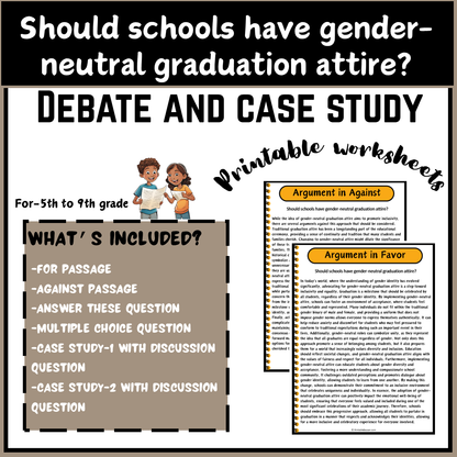 Should schools have gender-neutral graduation attire? | Debate Case Study Worksheet