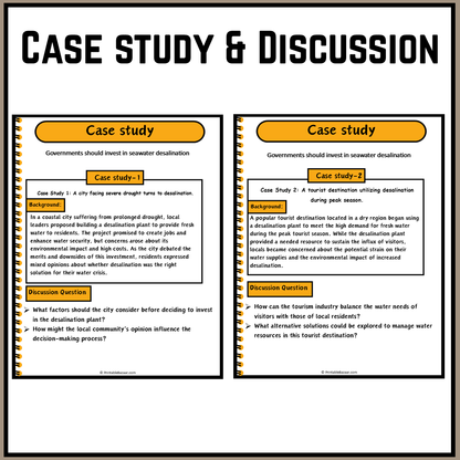 Governments should invest in seawater desalination | Debate Case Study Worksheet