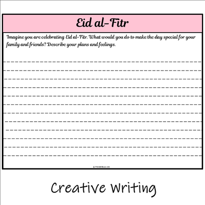 Eid al-Fitr | Main Idea and Supporting Details Reading Passage and Questions