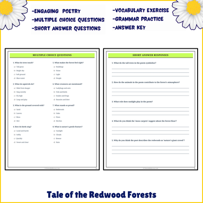 Tale of the Redwood Forests | Poem Grammar Worksheet Printable Activity