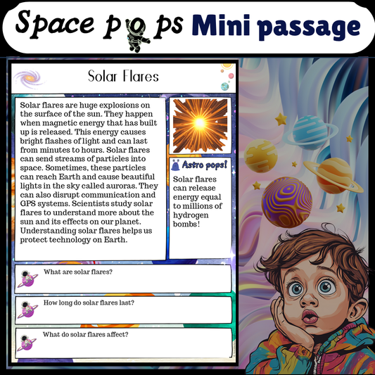 Solar Flares | Space Pops Reading Passage and Questions