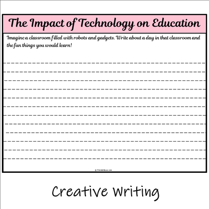 The Impact of Technology on Education | Main Idea and Supporting Details Reading Passage and Questions