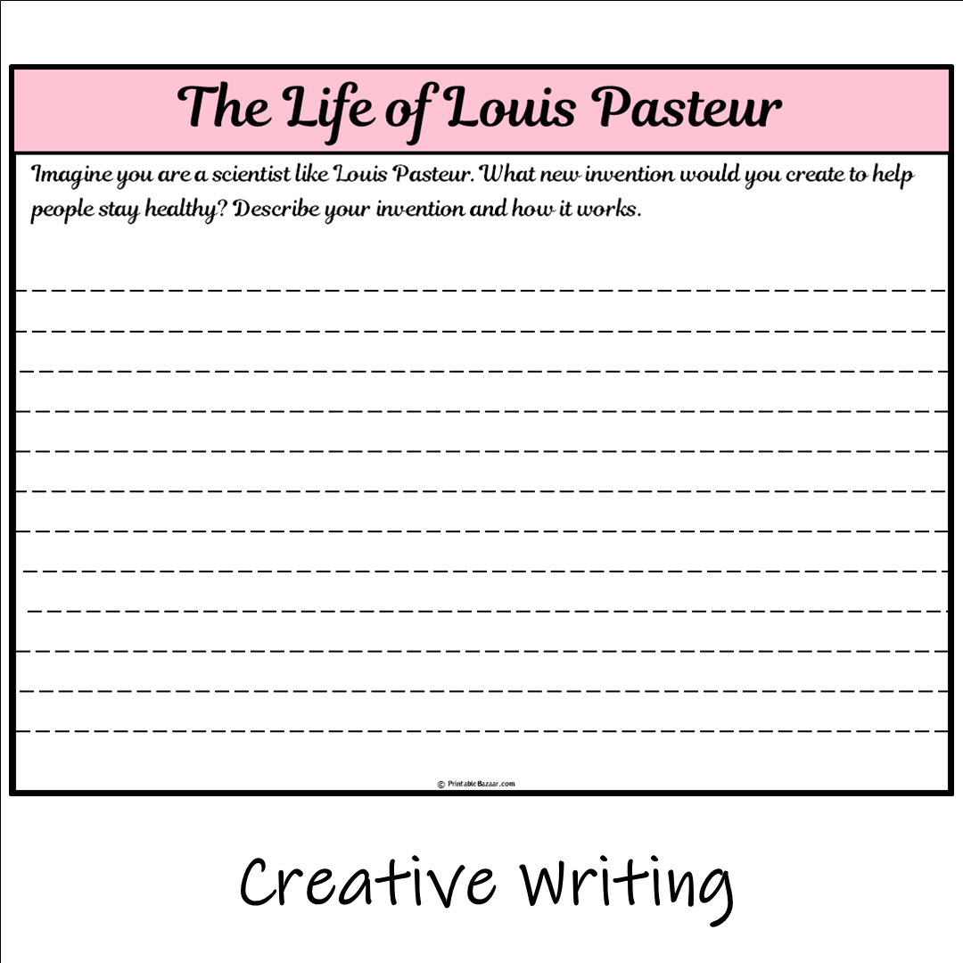 The Life of Louis Pasteur | Main Idea and Supporting Details Reading Passage and Questions