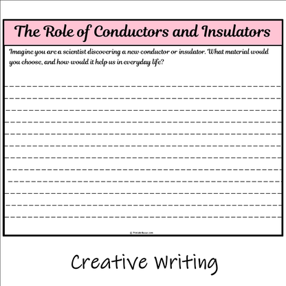 The Role of Conductors and Insulators | Main Idea and Supporting Details Reading Passage and Questions