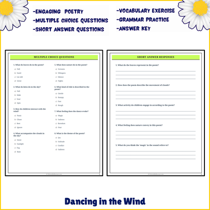 Dancing in the Wind | Poem Grammar Worksheet Printable Activity