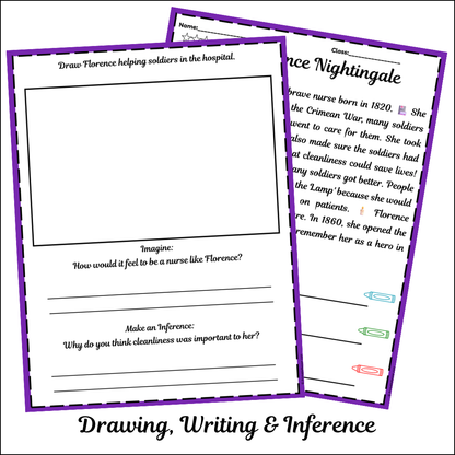 Florence Nightingale | Short Reading Comprehension Creative Worksheet