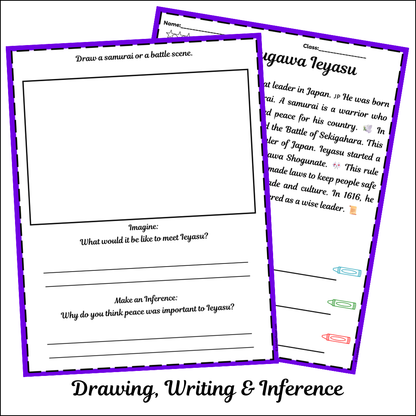 Tokugawa Ieyasu | Short Reading Comprehension Creative Worksheet