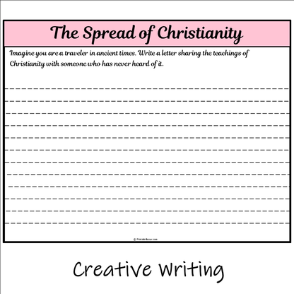 The Spread of Christianity | Main Idea and Supporting Details Reading Passage and Questions