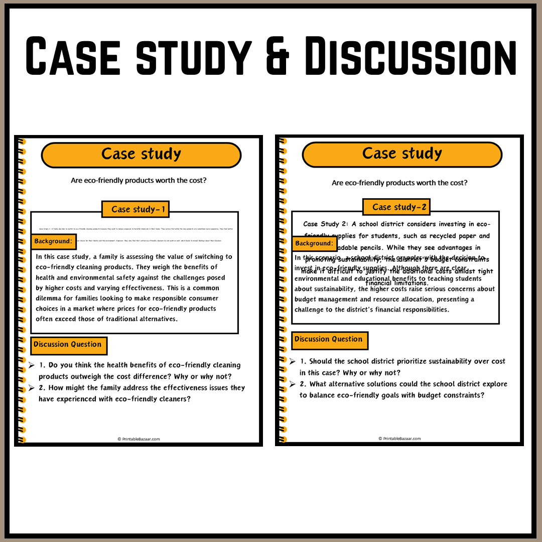 Are eco-friendly products worth the cost? | Debate Case Study Worksheet