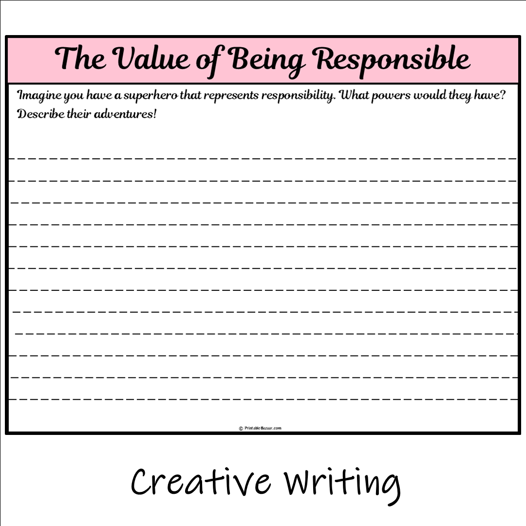 The Value of Being Responsible | Main Idea and Supporting Details Reading Passage and Questions