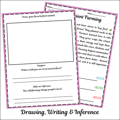 Ancient Farming | Short Reading Comprehension Creative Worksheet