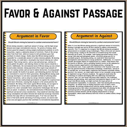 Should Bitcoin mining be banned to combat environmental harm? | Debate Case Study Worksheet