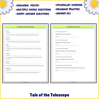 Tale of the Telescope | Poem Grammar Worksheet Printable Activity