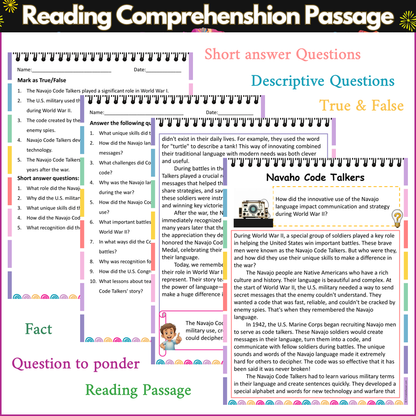 Navaho Code Talkers | Reading Comprehension Passage and Questions