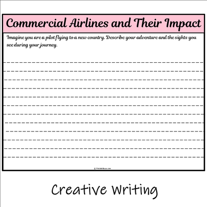 Commercial Airlines and Their Impact | Main Idea and Supporting Details Reading Passage and Questions