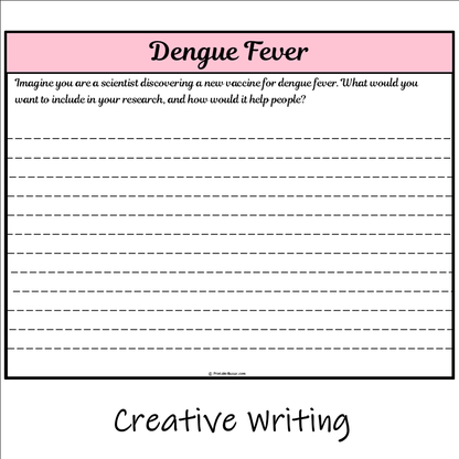 Dengue Fever | Main Idea and Supporting Details Reading Passage and Questions