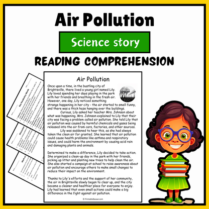 Air Pollution | Science Story Reading Comprehension Activity
