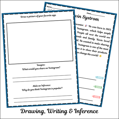 Kevin Systrom | Short Reading Comprehension Creative Worksheet