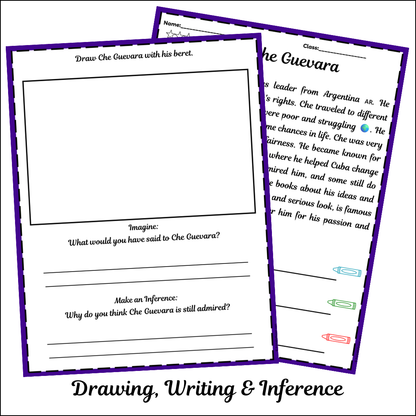 Che Guevara | Short Reading Comprehension Creative Worksheet