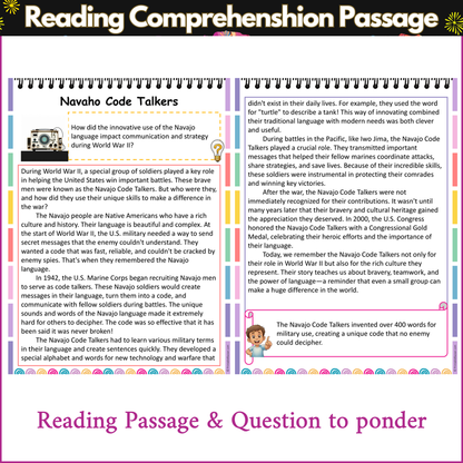 Navaho Code Talkers | Reading Comprehension Passage and Questions