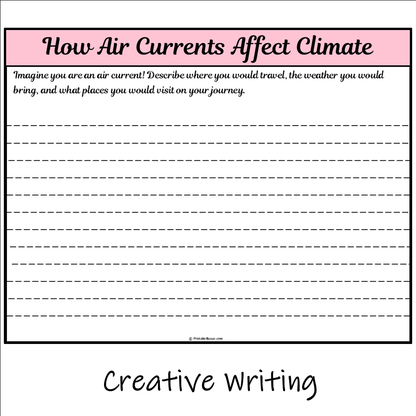 How Air Currents Affect Climate | Main Idea and Supporting Details Reading Passage and Questions